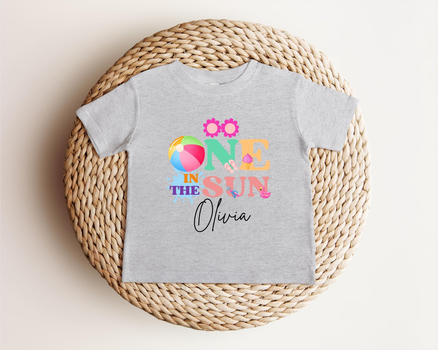 Personalized One In The Sun Pool Party Theme Birthday Girl Shirt | 1st Birthday Outfit | Summer Splish Splash Swimming Birthday Party