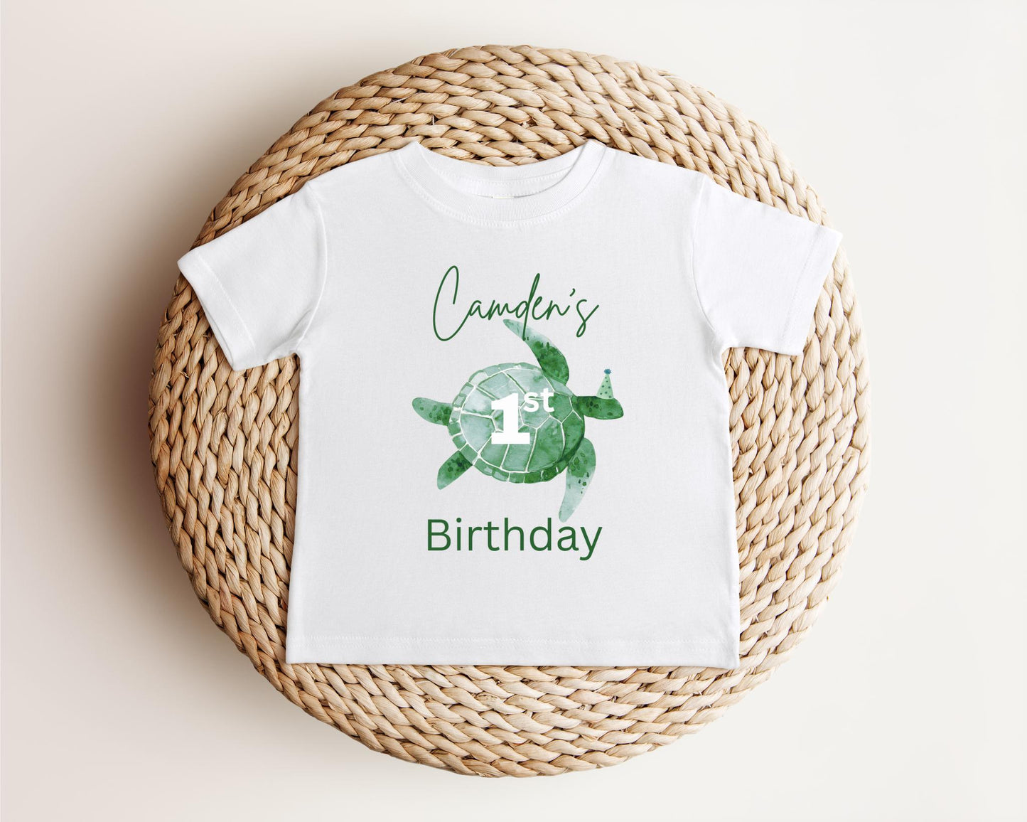 First Birthday Sea Turtle Shirt | Under The Sea 1st Birthday Outfit | Oneder The Sea Birthday Party | Sea Ocean Animals Birthday Tee