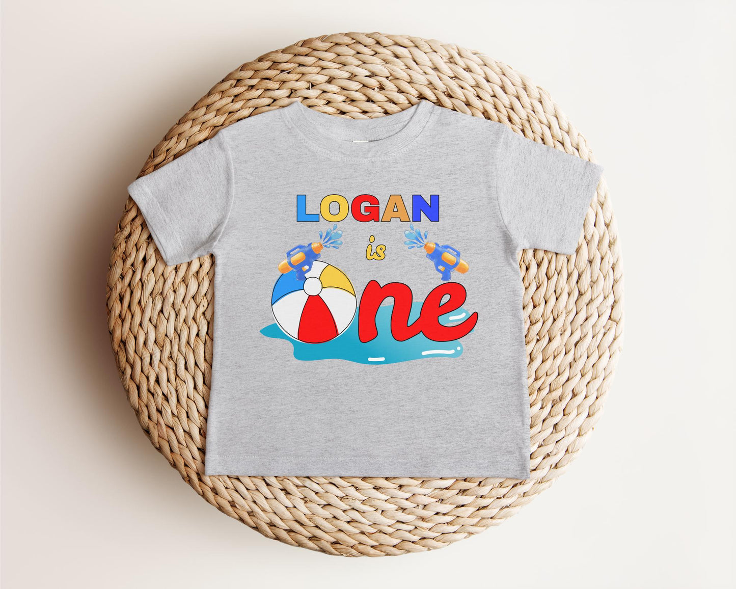 Personalized Beach Ball Pool Party Theme Birthday Shirt | 1st Birthday Outfit | Summer Splish Splash Swimming Pool Birthday Party