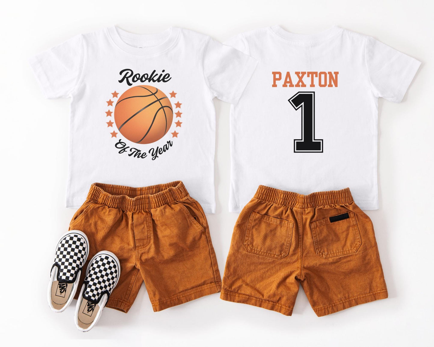 Personalized Basketball Rookie Of The Year 1st Birthday Shirt | Girls Boys First Birthday Shirt | Basketball Birthday Party Outfit