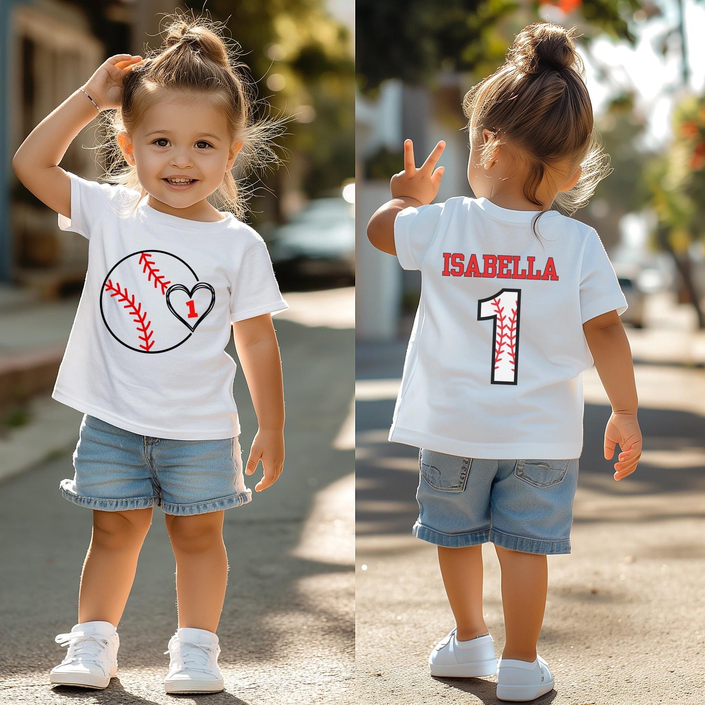 Personalized Baseball Themed First Birthday Shirt | 1st Birthday Baseball Shirt | Custom Name Baseball Outfit | Sports Birthday Party