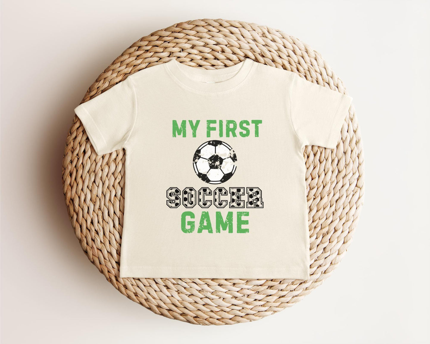 My First Soccer Game Shirt | Games Day Baby Toddler Outfit | Soccer Shirt | Soccer Party Gift | Baby Toddler Boy Girl Birthday Tee