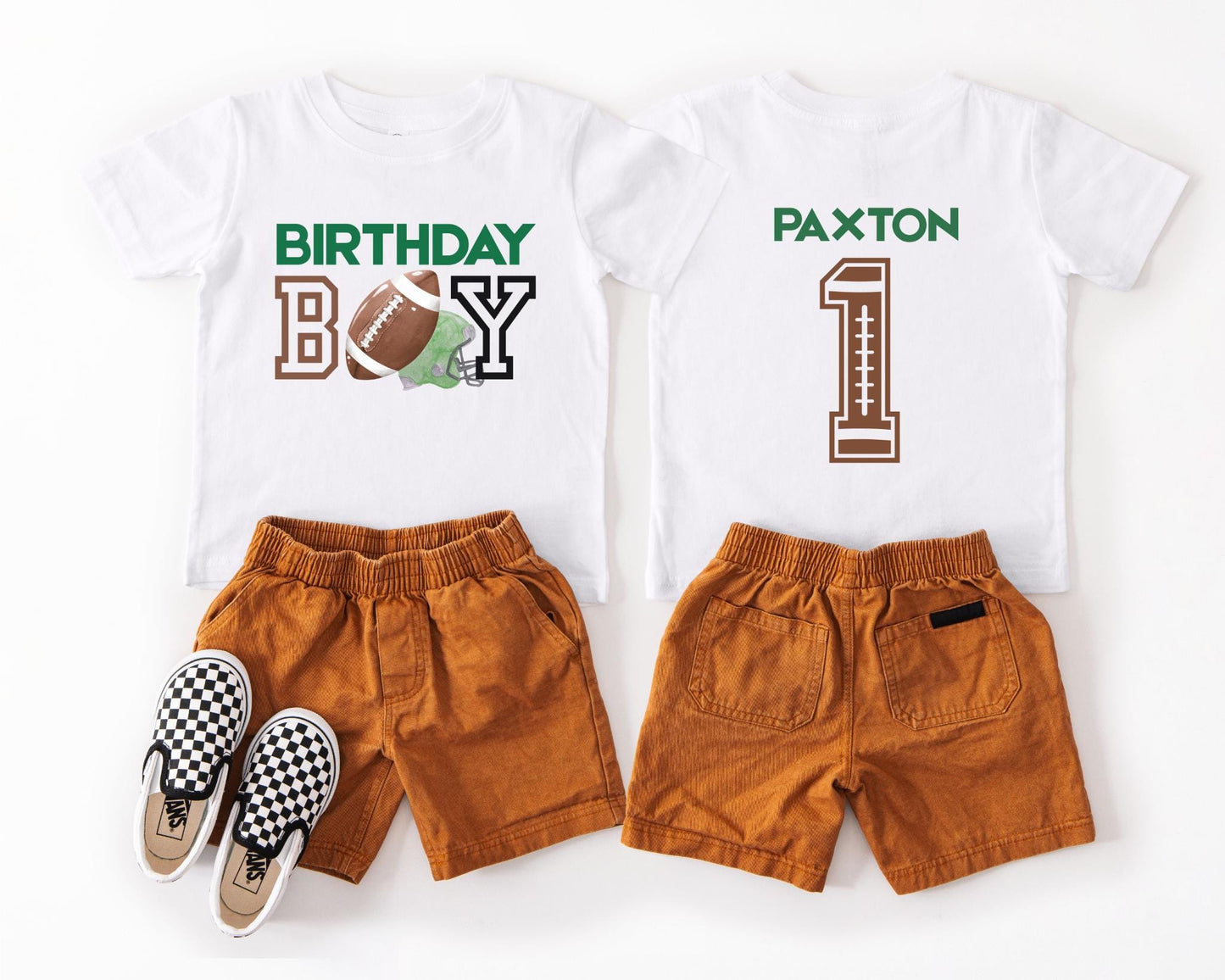 Personalized Football Birthday Boy Shirt: Sports Themed Bithday Party Outfit