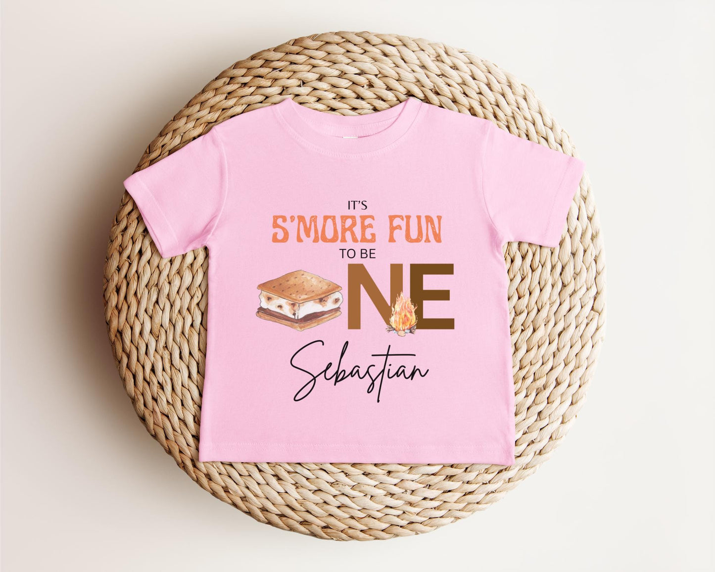 S'more Fun To Be One First Birthday Shirt: Camping Themed 1st Birthday Party Outfit