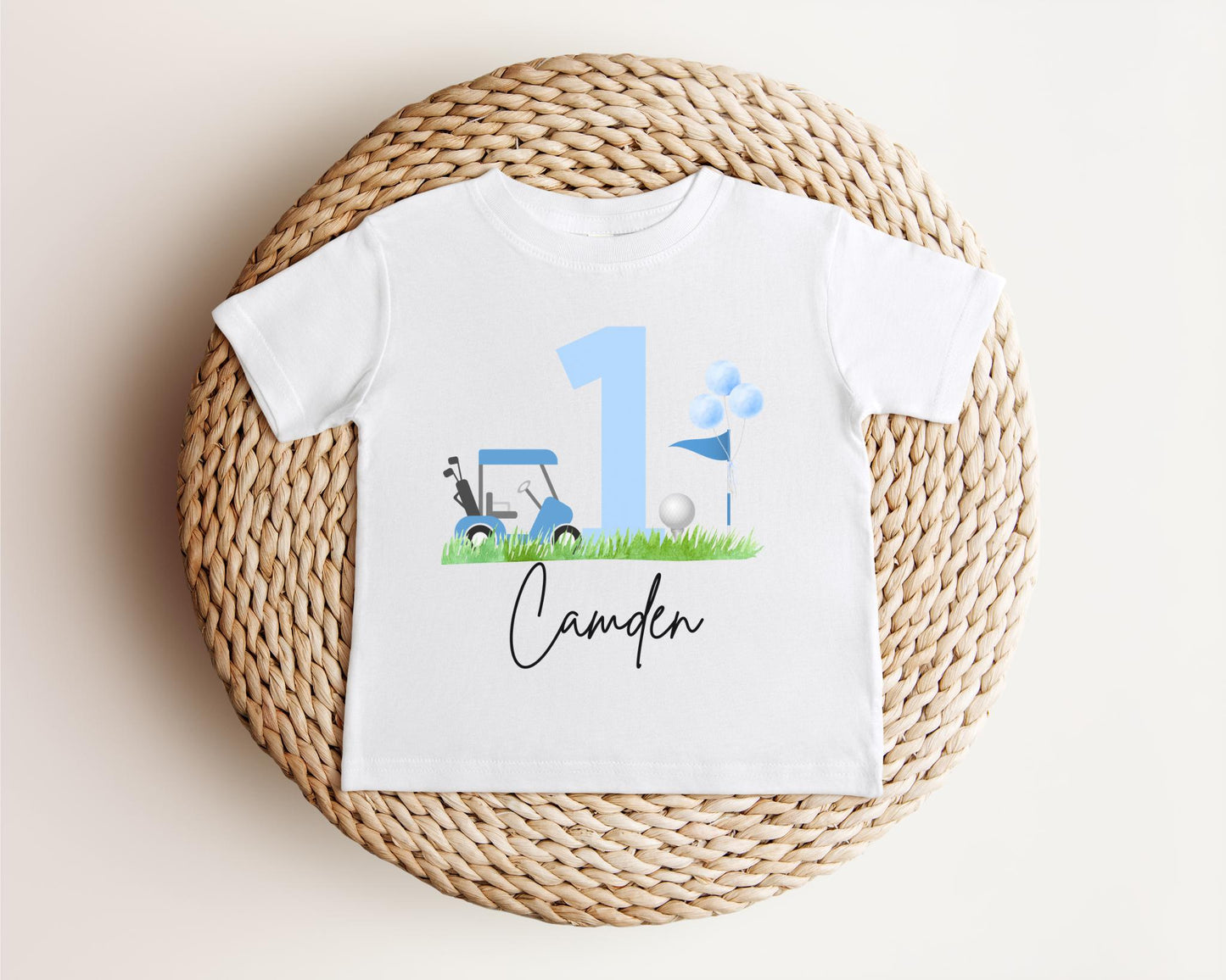 Personalized Golf First Birthday Shirt | Golf Theme Party Tee | 1st Birthday Outfit | Hole in One Birthday Milestone | Golf Part-Tee Time