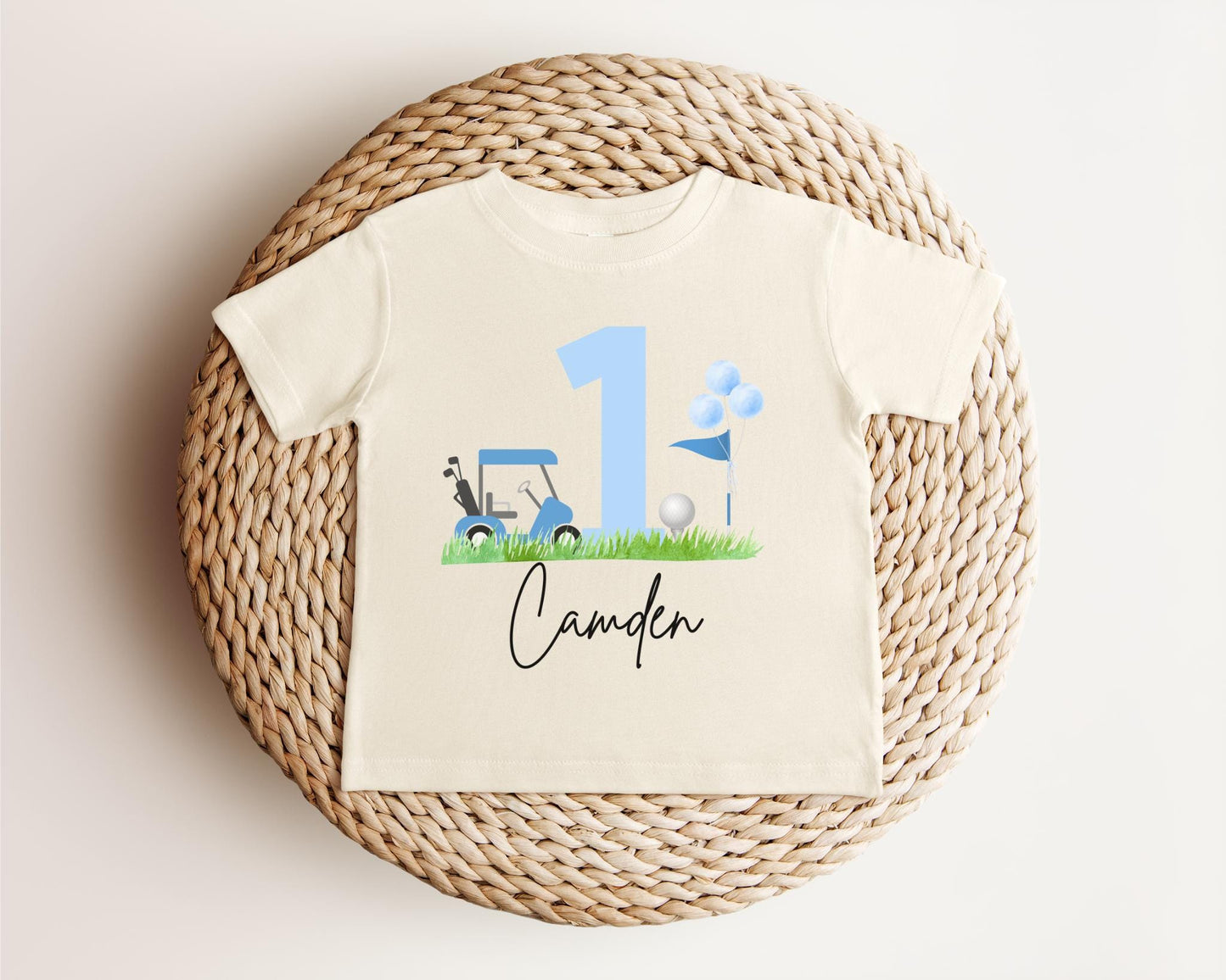 Personalized Golf First Birthday Shirt | Golf Theme Party Tee | 1st Birthday Outfit | Hole in One Birthday Milestone | Golf Part-Tee Time