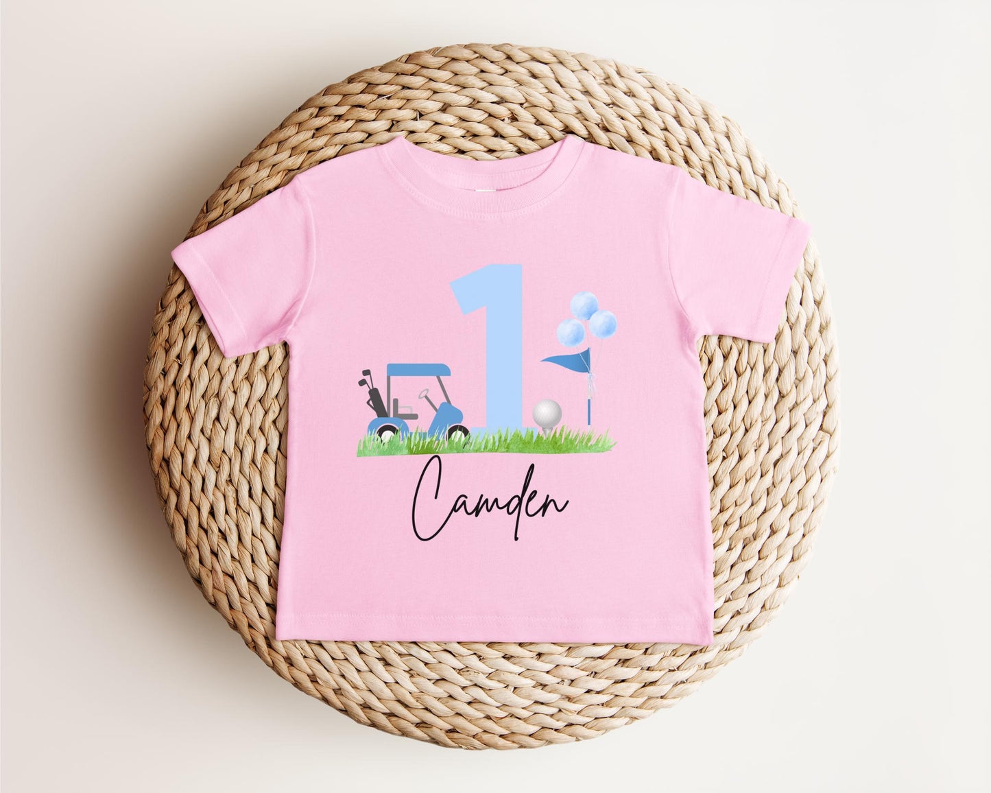 Personalized Golf First Birthday Shirt | Golf Theme Party Tee | 1st Birthday Outfit | Hole in One Birthday Milestone | Golf Part-Tee Time