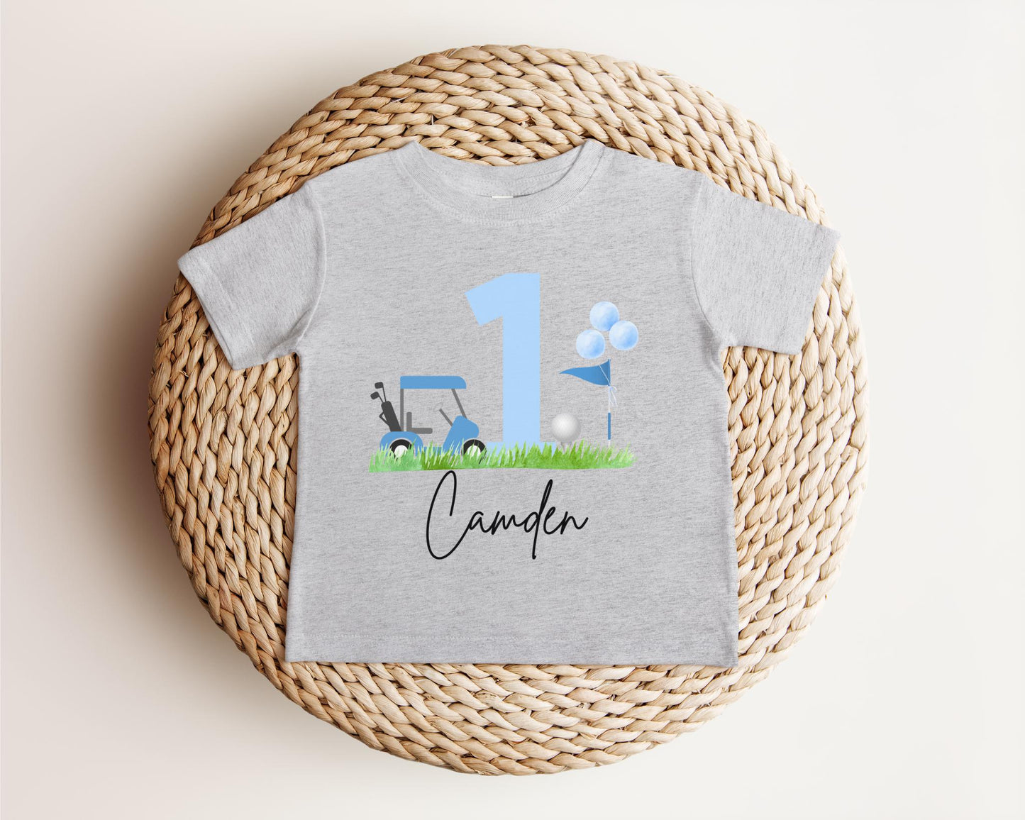 Personalized Golf First Birthday Shirt | Golf Theme Party Tee | 1st Birthday Outfit | Hole in One Birthday Milestone | Golf Part-Tee Time