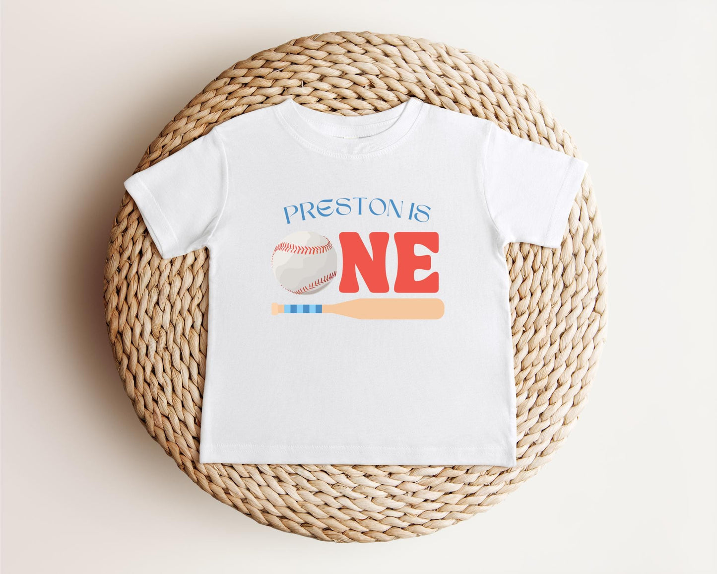 Personalized Baseball Themed First Birthday Shirt | 1st Birthday Baseball Shirt | Custom Name Baseball Outfit | Sports Birthday Party