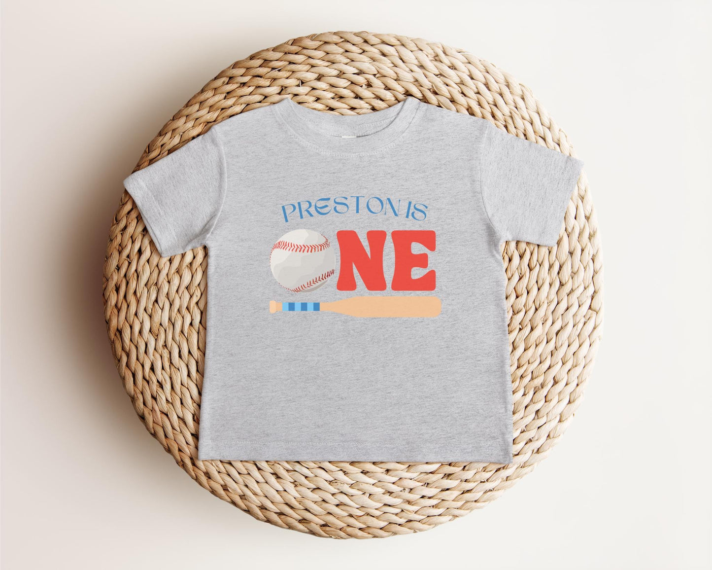 Personalized Baseball Themed First Birthday Shirt | 1st Birthday Baseball Shirt | Custom Name Baseball Outfit | Sports Birthday Party