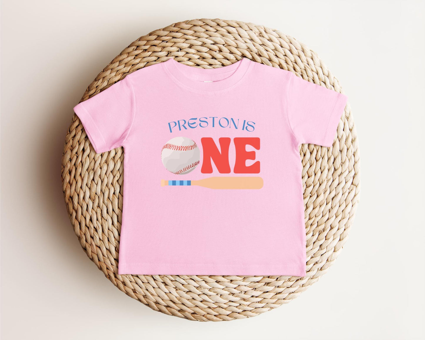 Personalized Baseball Themed First Birthday Shirt | 1st Birthday Baseball Shirt | Custom Name Baseball Outfit | Sports Birthday Party