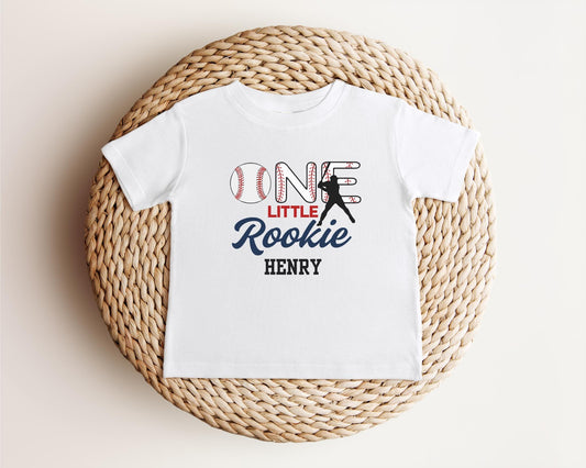 Personalized Baseball Themed First Birthday Shirt: One Rookie of The Year 1st Birthday Outfit