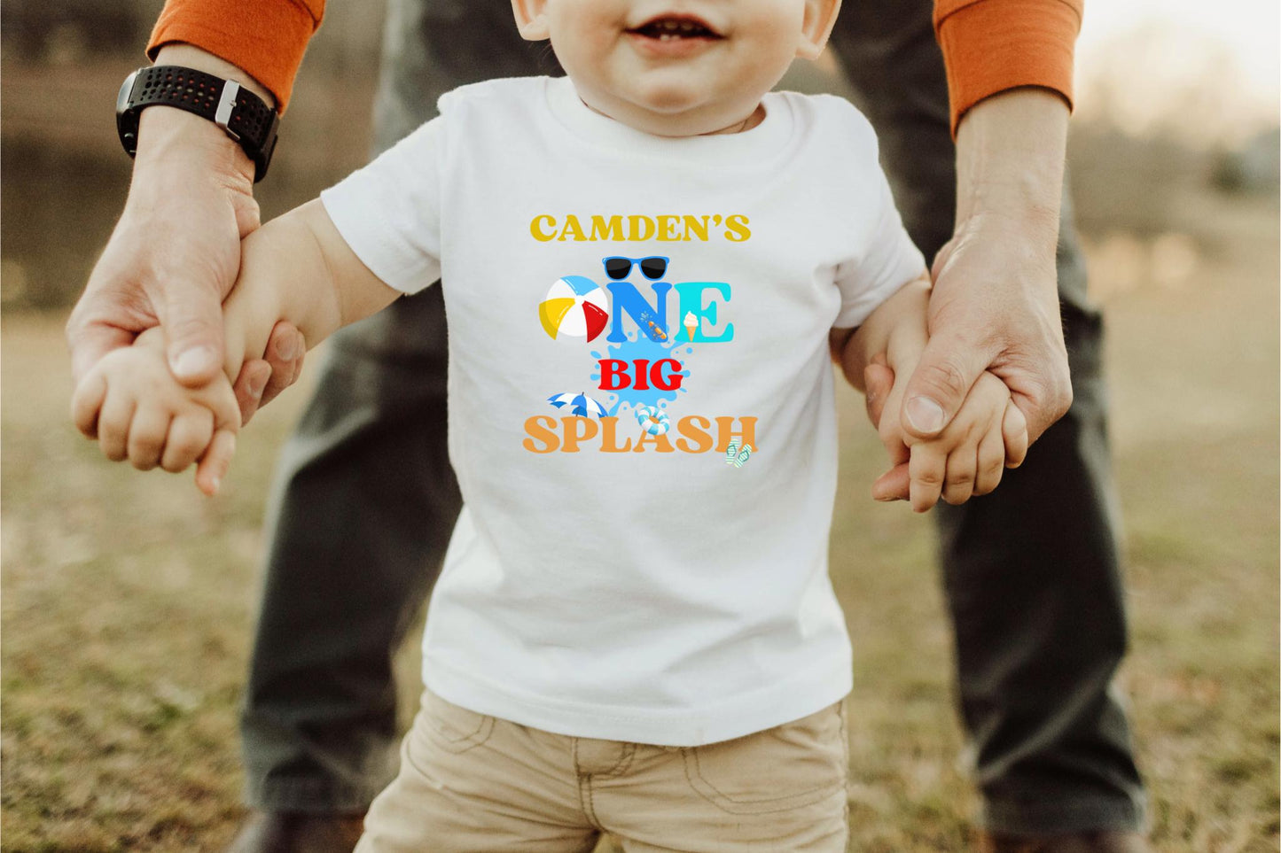 Personalized One Big Splash Pool Party Theme Birthday Boy Shirt | 1st Birthday Outfit | Summer Splish Splash Swimming Pad Birthday