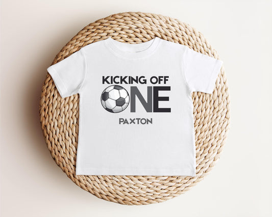Personalized First Birthday Soccer Shirt | Soccer 1st Birthday Party Outfit | Baby Toddler Birthday T-Shirt | Sports Themed Tee Gift