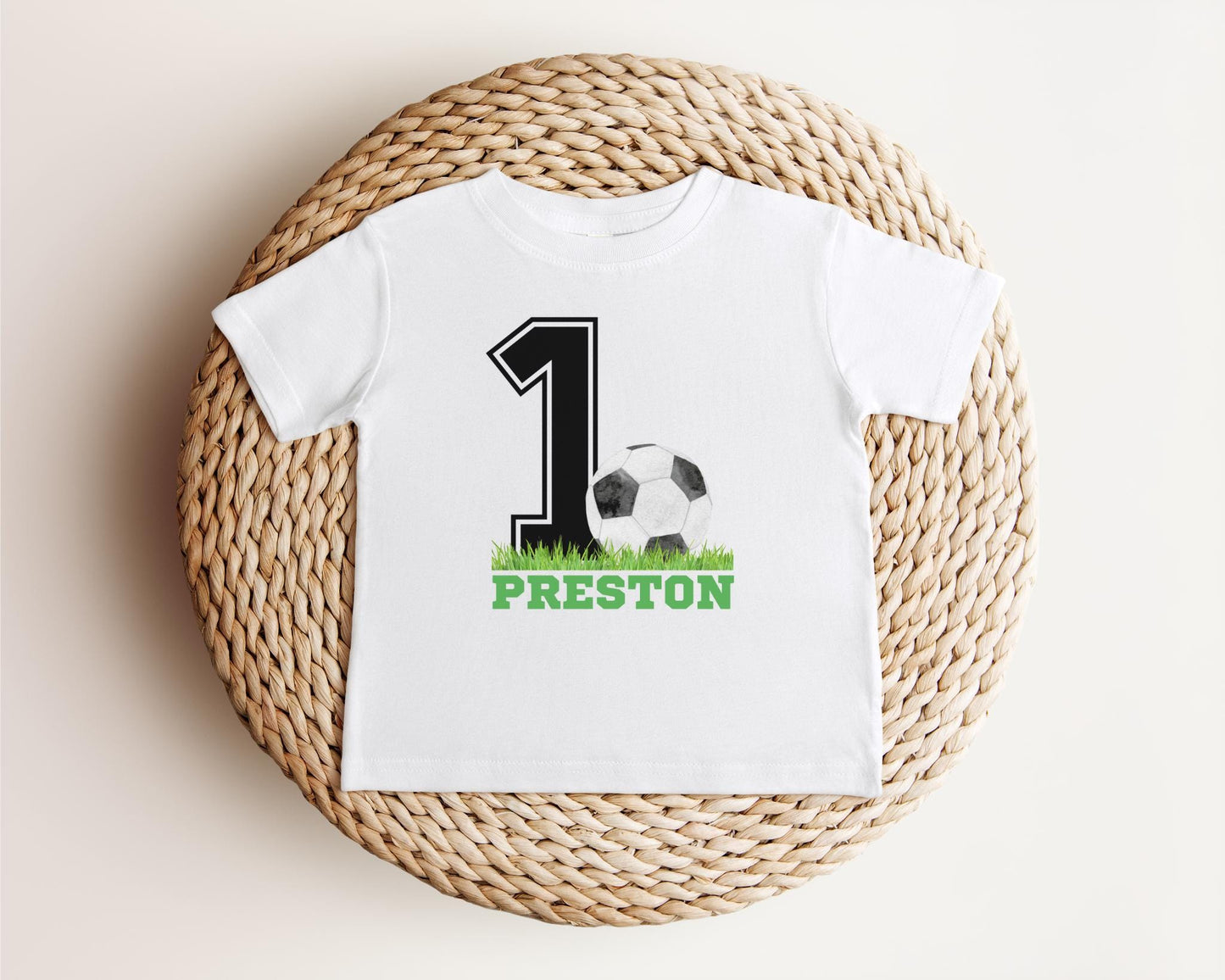 Personalized First Birthday Soccer Shirt | Soccer 1st Birthday Party Outfit | Baby Toddler Birthday T-Shirt | Sports Themed Tee Gift