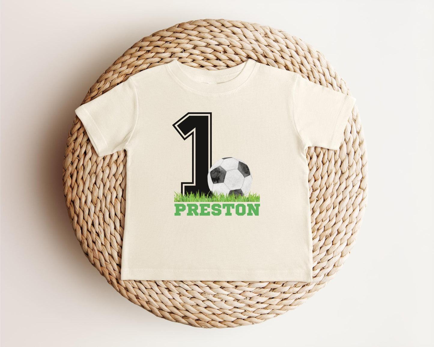 Personalized First Birthday Soccer Shirt | Soccer 1st Birthday Party Outfit | Baby Toddler Birthday T-Shirt | Sports Themed Tee Gift