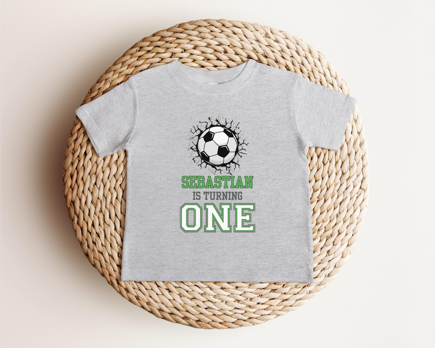 Personalized First Birthday Soccer Shirt | Soccer 1st Birthday Party Outfit | Baby Toddler Birthday T-Shirt | Sports Themed Tee Gift