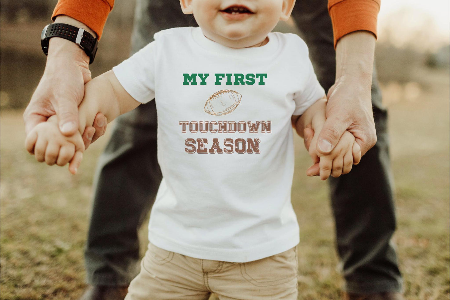 My First Touchdown Season Shirt | Games Day Baby Outfit | Football Baby Shirt | Football Party Gift | Baby Boy Girl Tee | Football theme