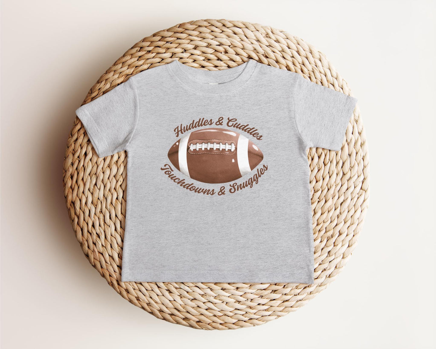 Baby Football Shirt: Huddles, Cuddles, Touchdowns, Snuggles Game Day Tee