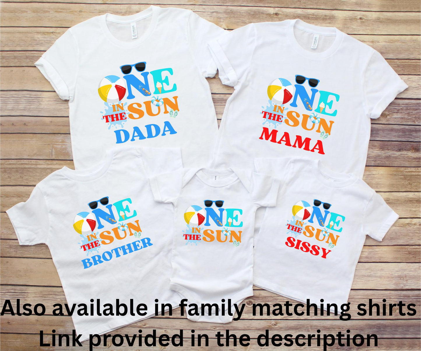 Personalized One In The Sun Pool Party Theme Birthday Boy Shirt | 1st Birthday Outfit | Summer Splish Splash Swimming Pool Birthday Party