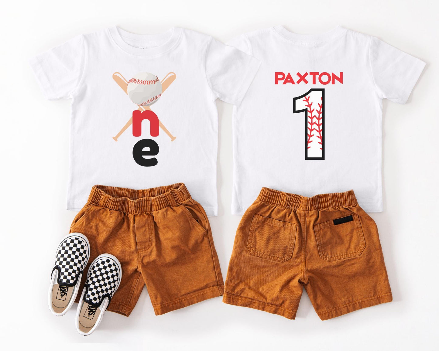 Personalized Baseball Themed First Birthday Shirt | 1st Birthday Baseball Shirt | Custom Name Baseball Outfit | Sports Birthday Party