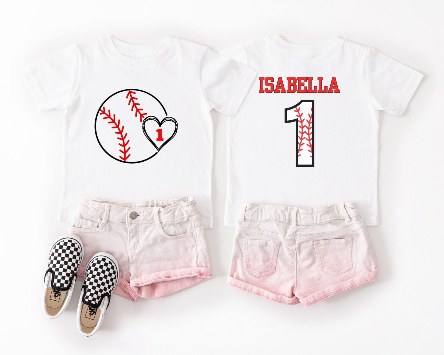 Personalized Baseball Themed First Birthday Shirt | 1st Birthday Baseball Shirt | Custom Name Baseball Outfit | Sports Birthday Party