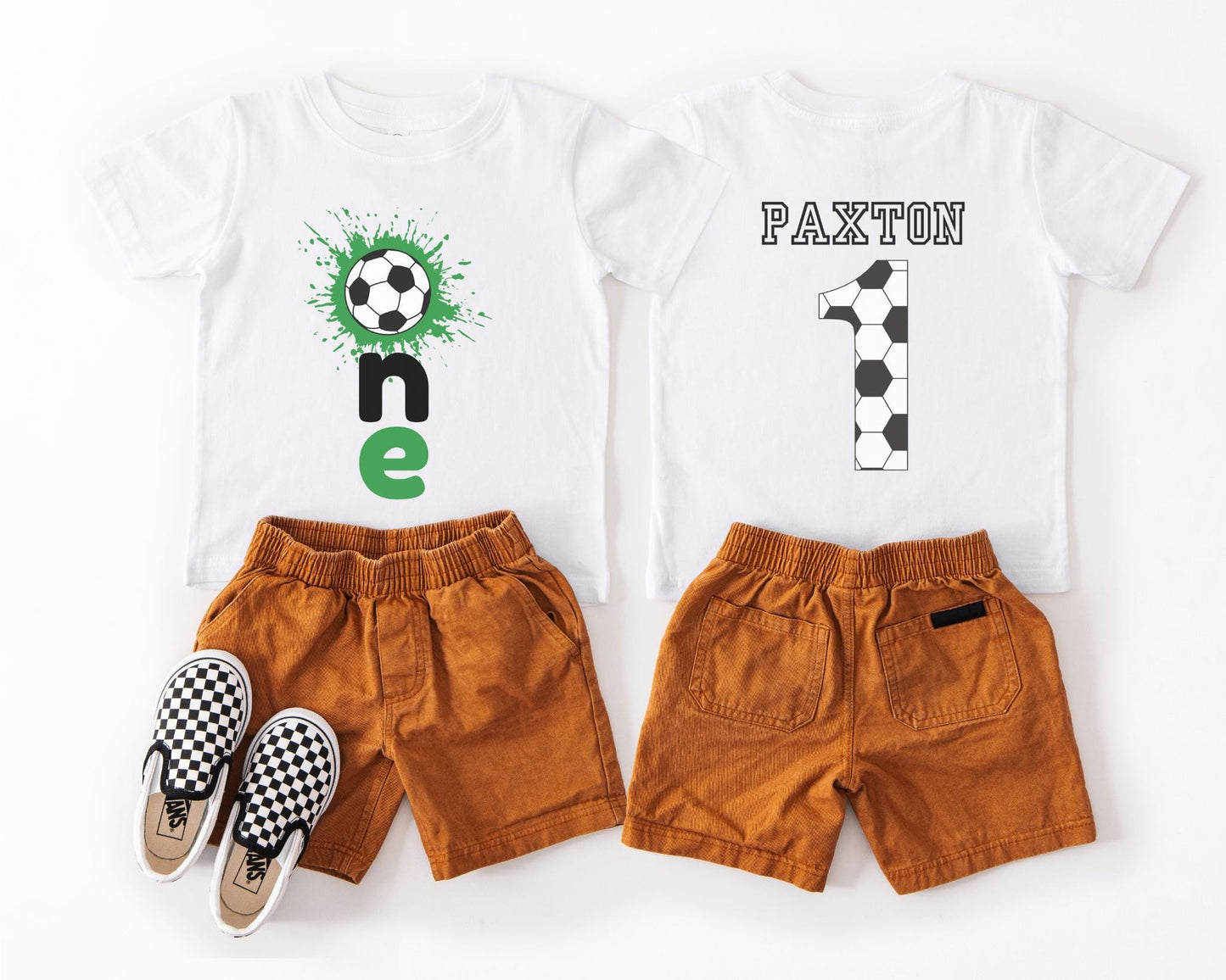 Personalized First Birthday Soccer Shirt | Soccer 1st Birthday Party Outfit | Baby Toddler Birthday T-Shirt | Sports Themed Tee Gift