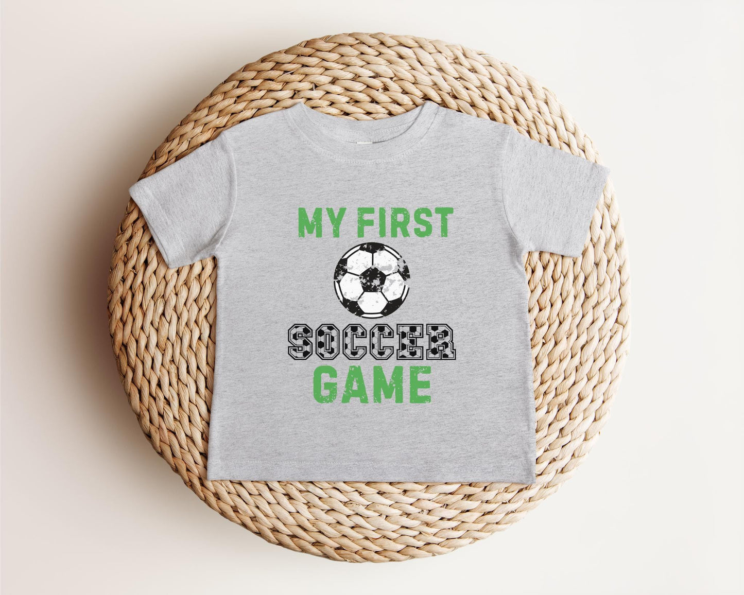 My First Soccer Game Shirt | Games Day Baby Toddler Outfit | Soccer Shirt | Soccer Party Gift | Baby Toddler Boy Girl Birthday Tee