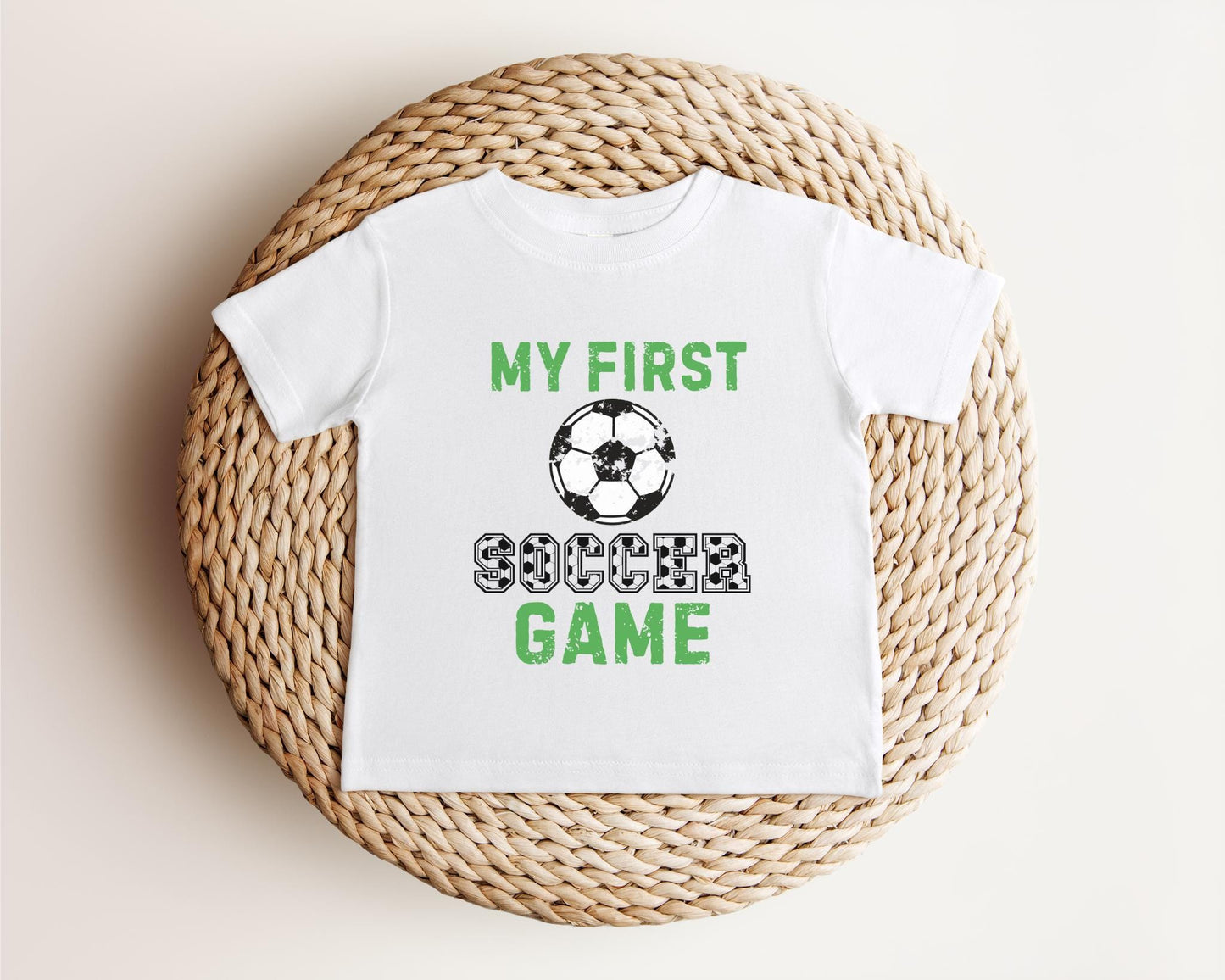 My First Soccer Game Shirt | Games Day Baby Toddler Outfit | Soccer Shirt | Soccer Party Gift | Baby Toddler Boy Girl Birthday Tee