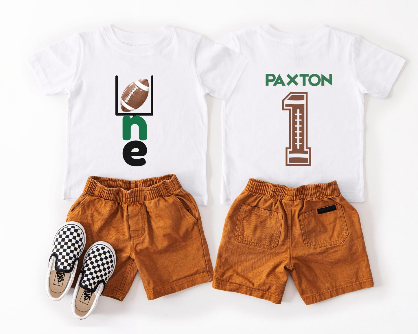 Personalized Football Themed Birthday Shirt | Football First Birthday T-Shirt | 1st Birthday Tee | Sports Cake Smash Party Outfit