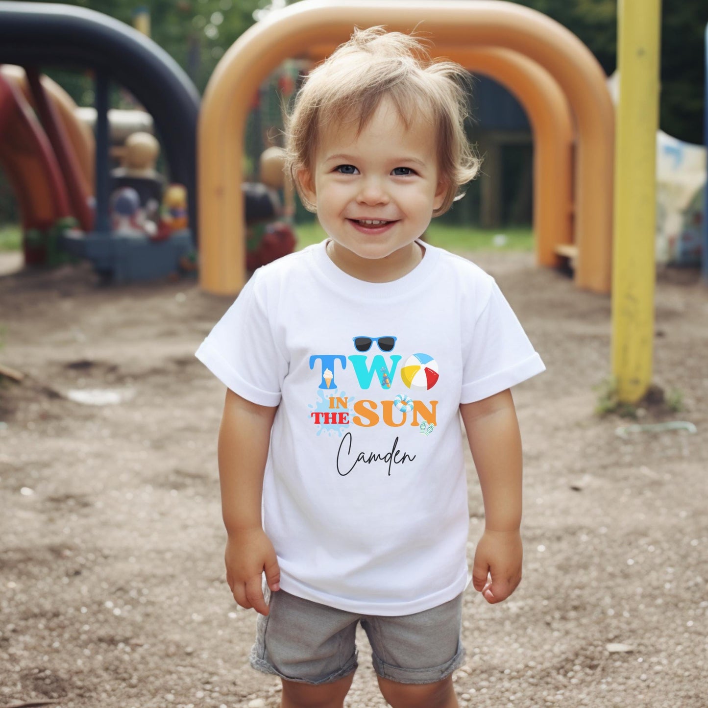 Personalized Two In The Sun Birthday Shirt: Pool Party Summer Outfit