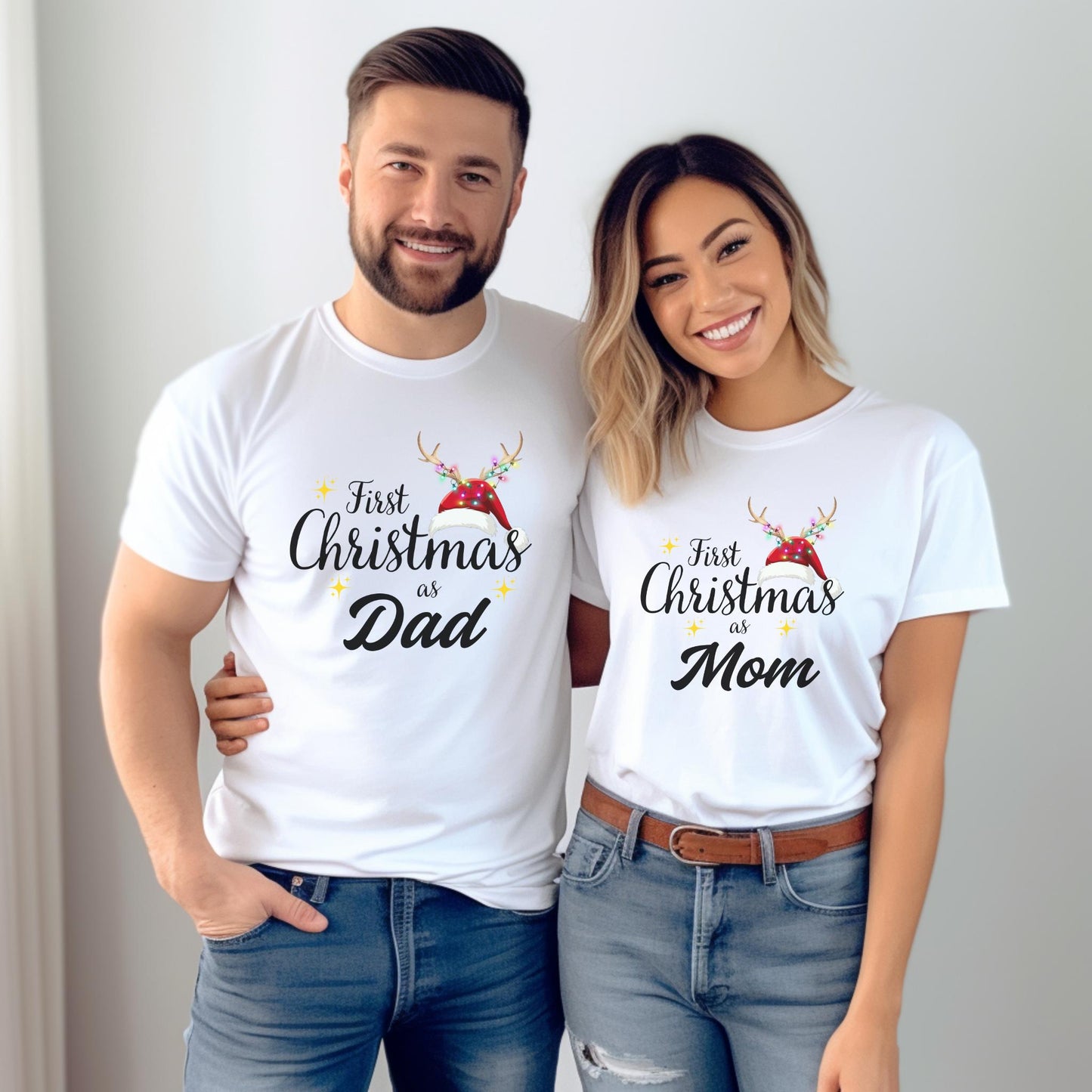 First Christmas as Family Shirt: Personalized Family Matching Outfit for Holidays
