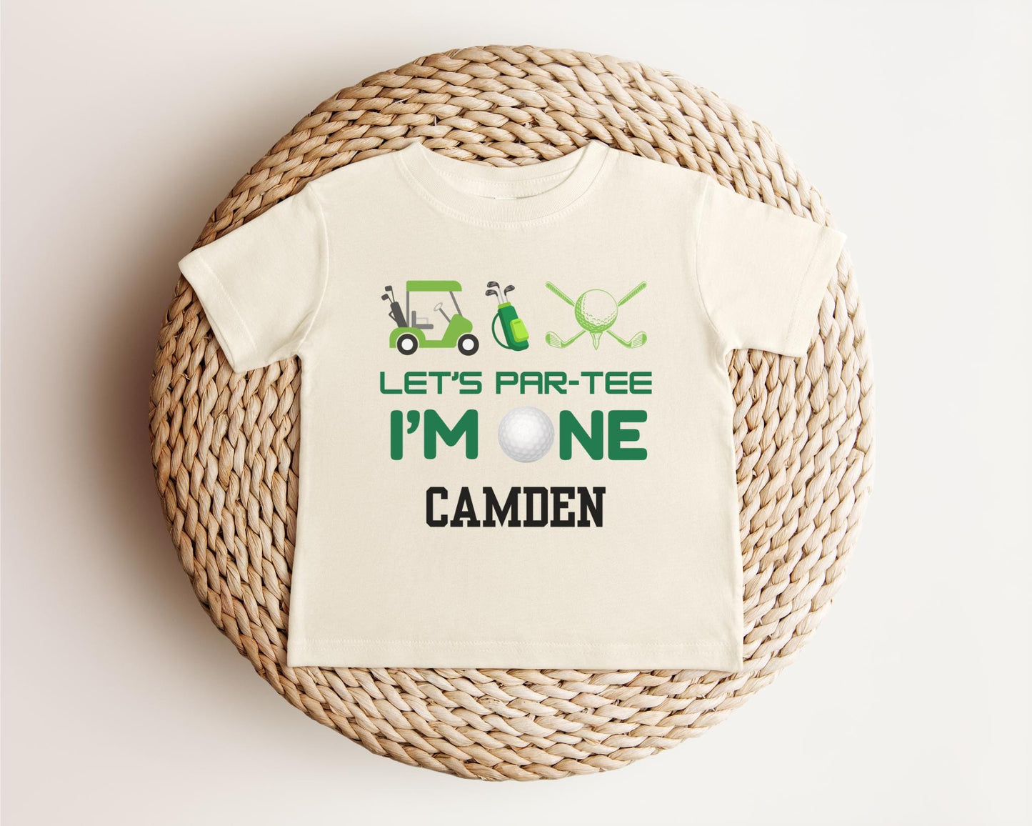 Personalized Golf First Birthday Shirt | Golf Theme Party Tee | 1st Birthday Outfit | Hole in One Birthday | Golf Part-Tee Time