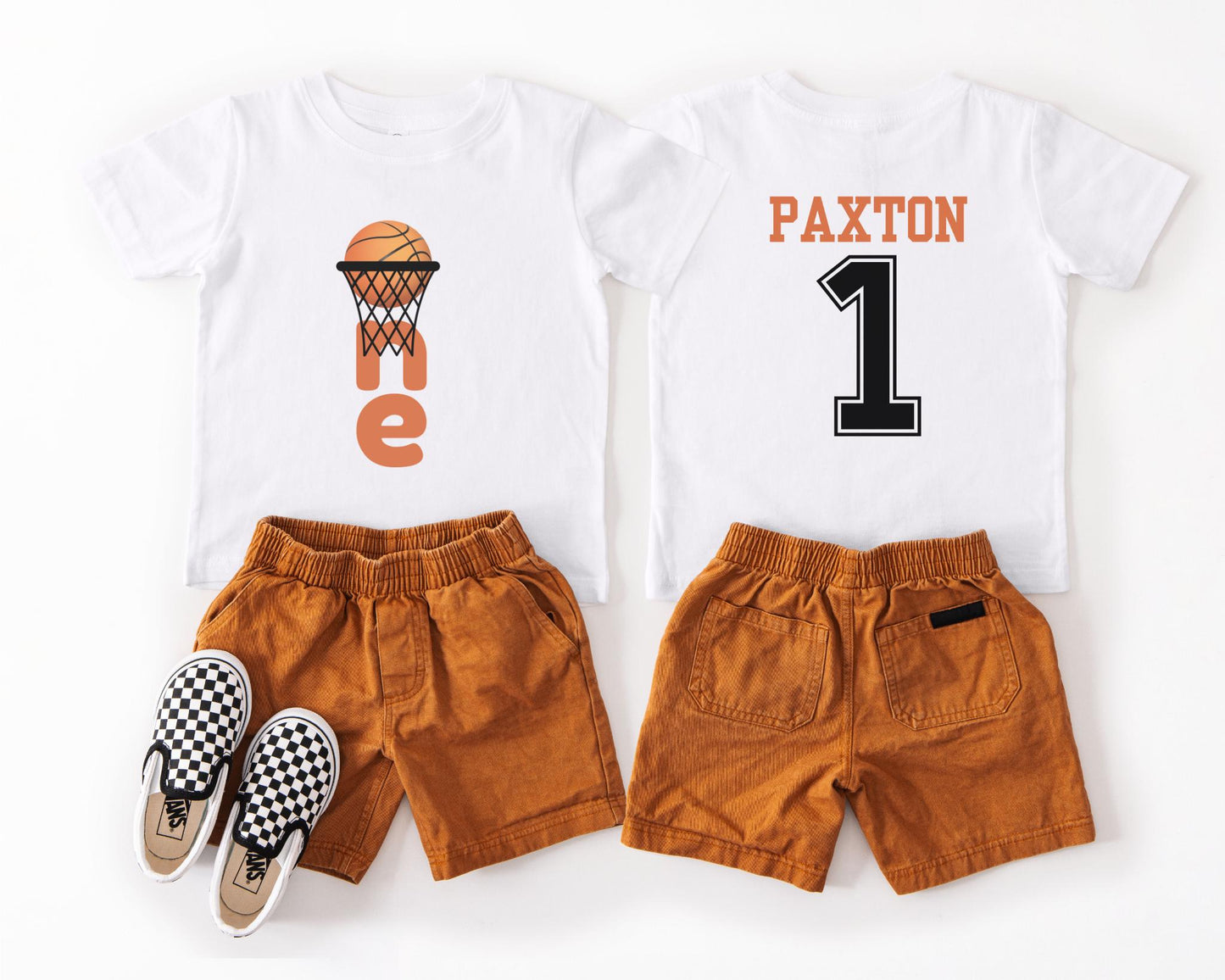 Personalized Basketball 1st Birthday Family Matching Shirt | Boys Girls First Birthday Shirt | Basketball Birthday Party Outfit