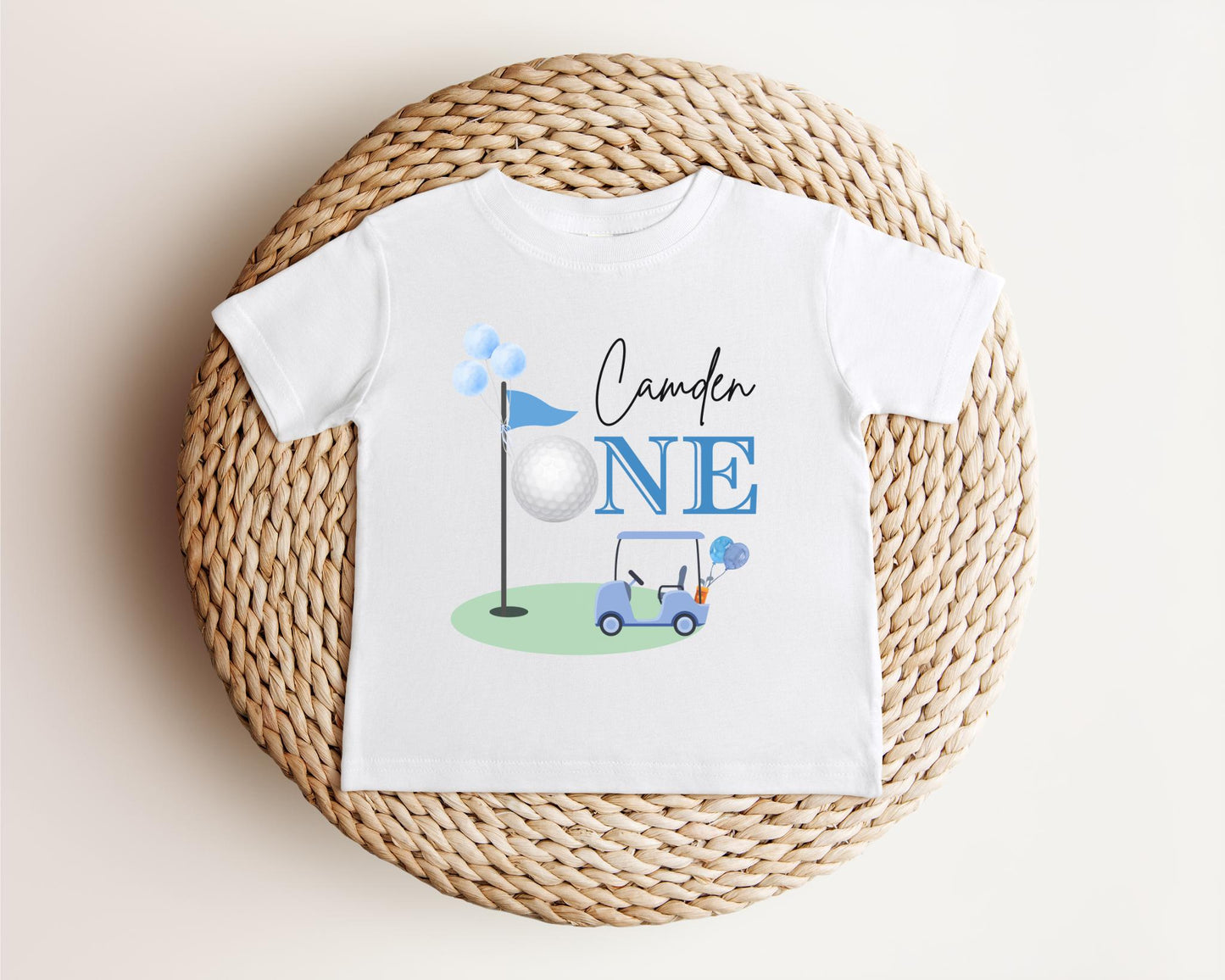 Personalized Golf Hole In One First Birthday Shirt | 1st Birthday Shirt | Golfing Birthday Tee | Golf Cake Smash Outfit | Golf Par-Tee
