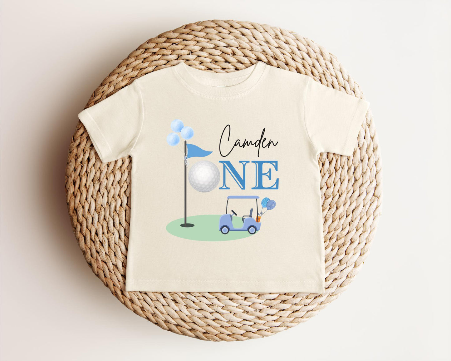 Personalized Golf Hole In One First Birthday Shirt | 1st Birthday Shirt | Golfing Birthday Tee | Golf Cake Smash Outfit | Golf Par-Tee