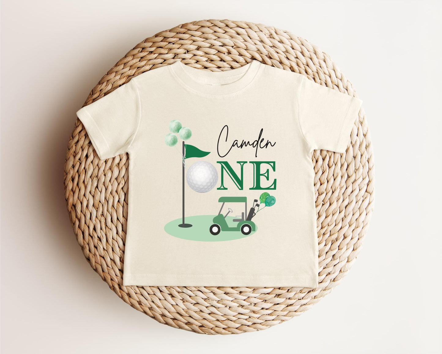 Personalized Golf Hole In One First Birthday Shirt | 1st Birthday Shirt | Golfing Birthday Tee | Golf Cake Smash Outfit | Golf Par-Tee