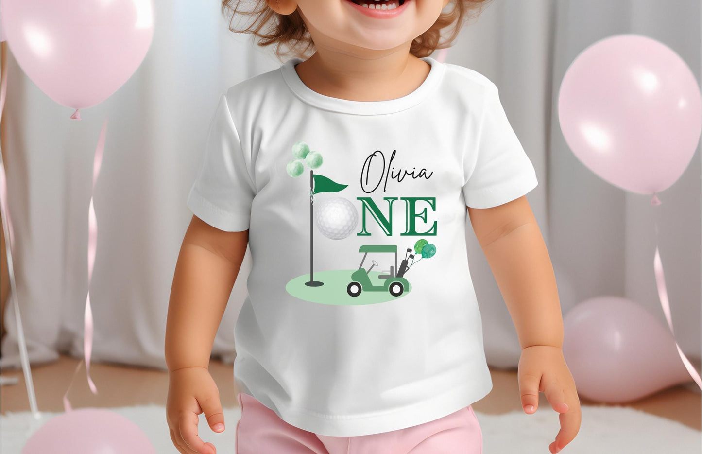 Personalized Golf Hole In One First Birthday Shirt | 1st Birthday Shirt | Golfing Birthday Tee | Golf Cake Smash Outfit | Golf Par-Tee