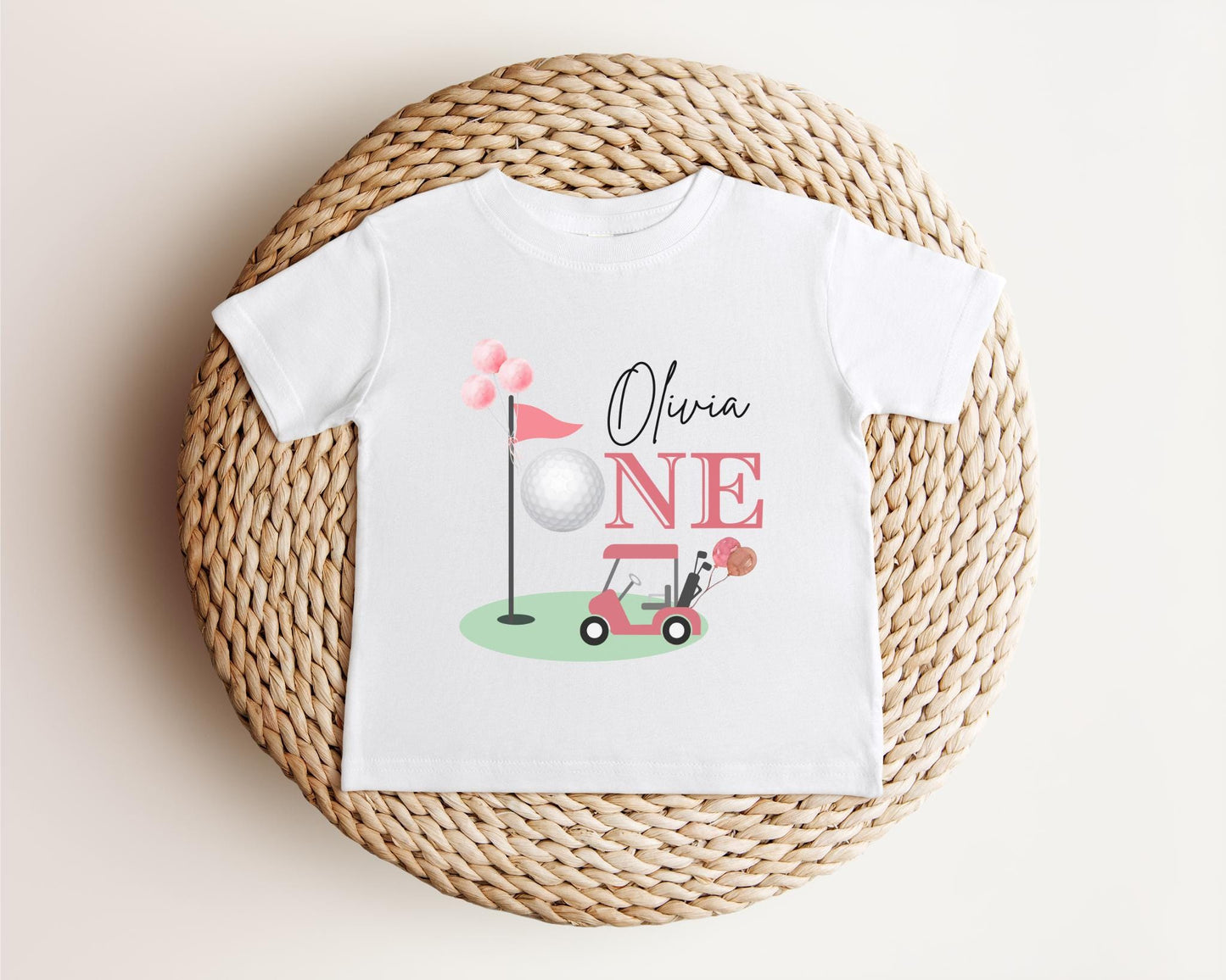 Personalized Golf Hole In One First Birthday Shirt | 1st Birthday Shirt | Kids Golfing Birthday Tee | Golf Cake Smash Outfits