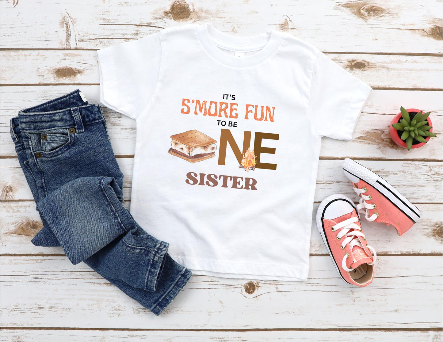S'more Fun To Be One First Birthday Family Matching Shirts: Camping Themed 1st Birthday Outfit
