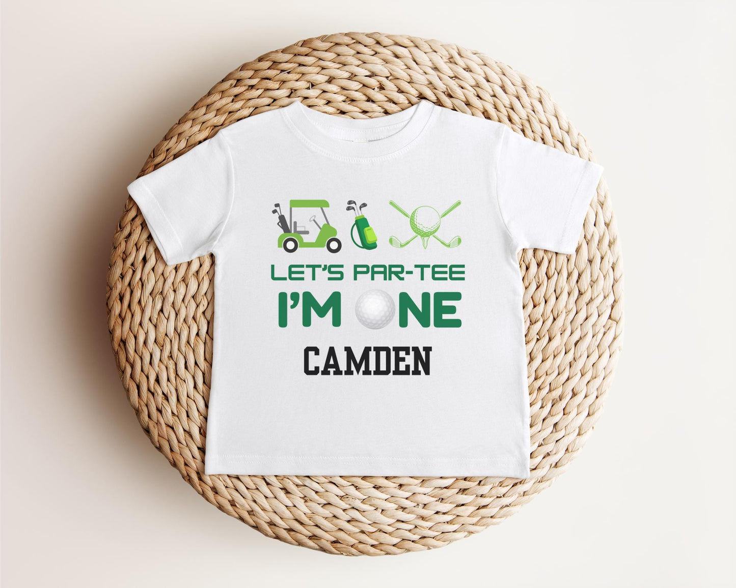 Personalized Golf First Birthday Shirt | Golf Theme Party Tee | 1st Birthday Outfit | Hole in One Birthday | Golf Part-Tee Time