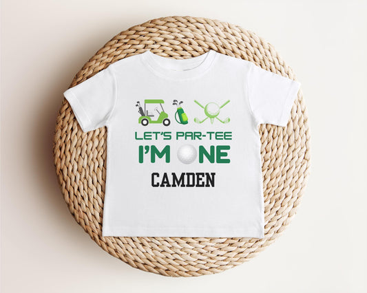 Personalized Golf First Birthday Shirt | Golf Theme Party Tee | 1st Birthday Outfit | Hole in One Birthday | Golf Part-Tee Time