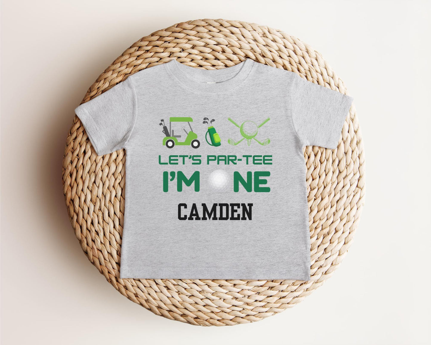 Personalized Golf First Birthday Shirt | Golf Theme Party Tee | 1st Birthday Outfit | Hole in One Birthday | Golf Part-Tee Time