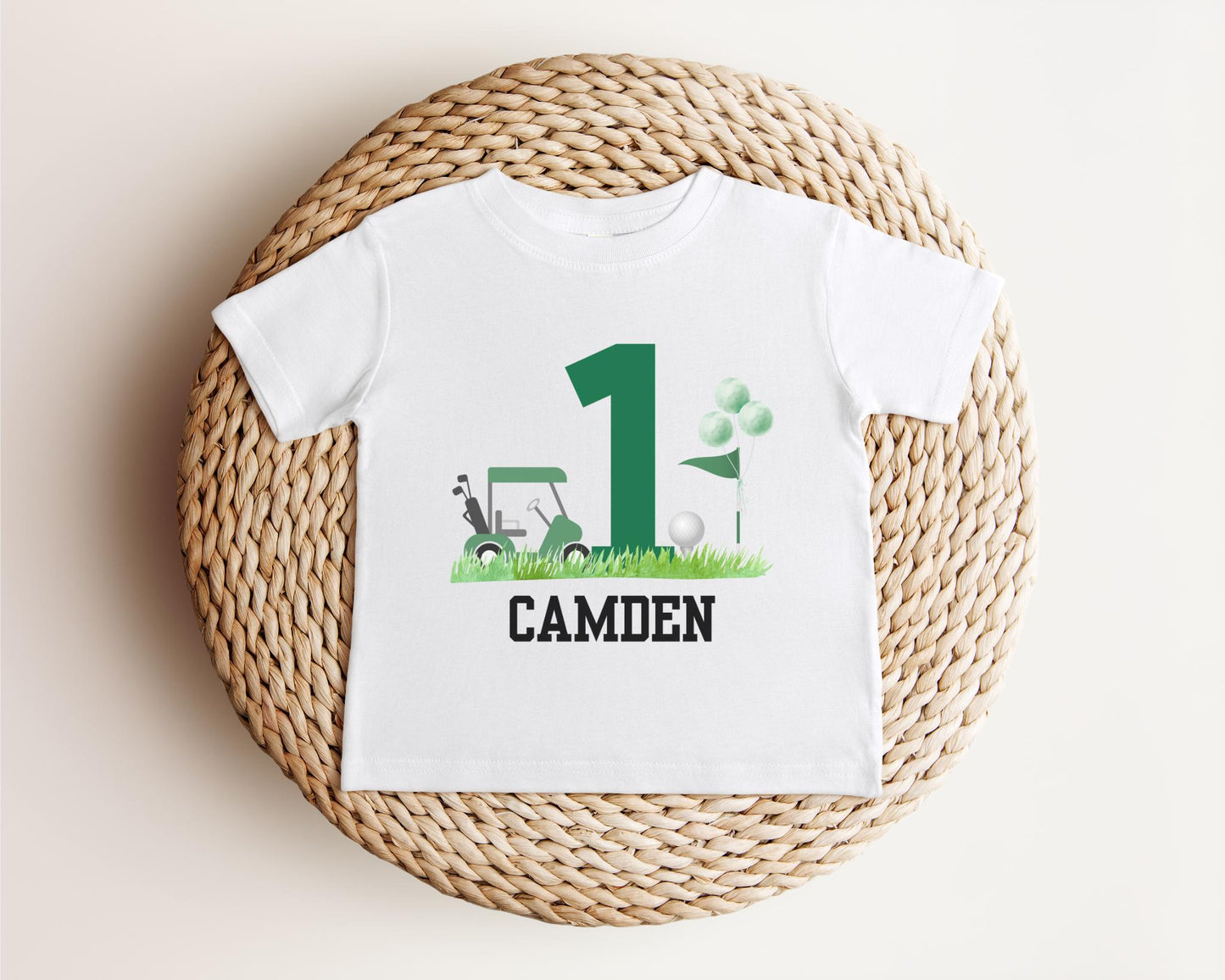 Personalized Golf First Birthday Shirt | Golf Theme Party Tee | 1st Birthday Outfit | Hole in One Birthday Milestone | Golf Part-Tee Time