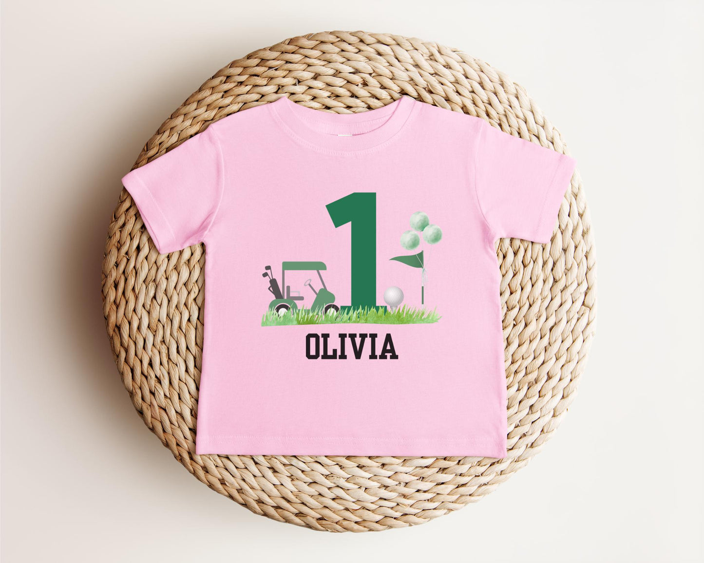 Personalized Golf First Birthday Shirt | Golf Theme Party Tee | 1st Birthday Outfit | Hole in One Birthday Milestone | Golf Part-Tee Time