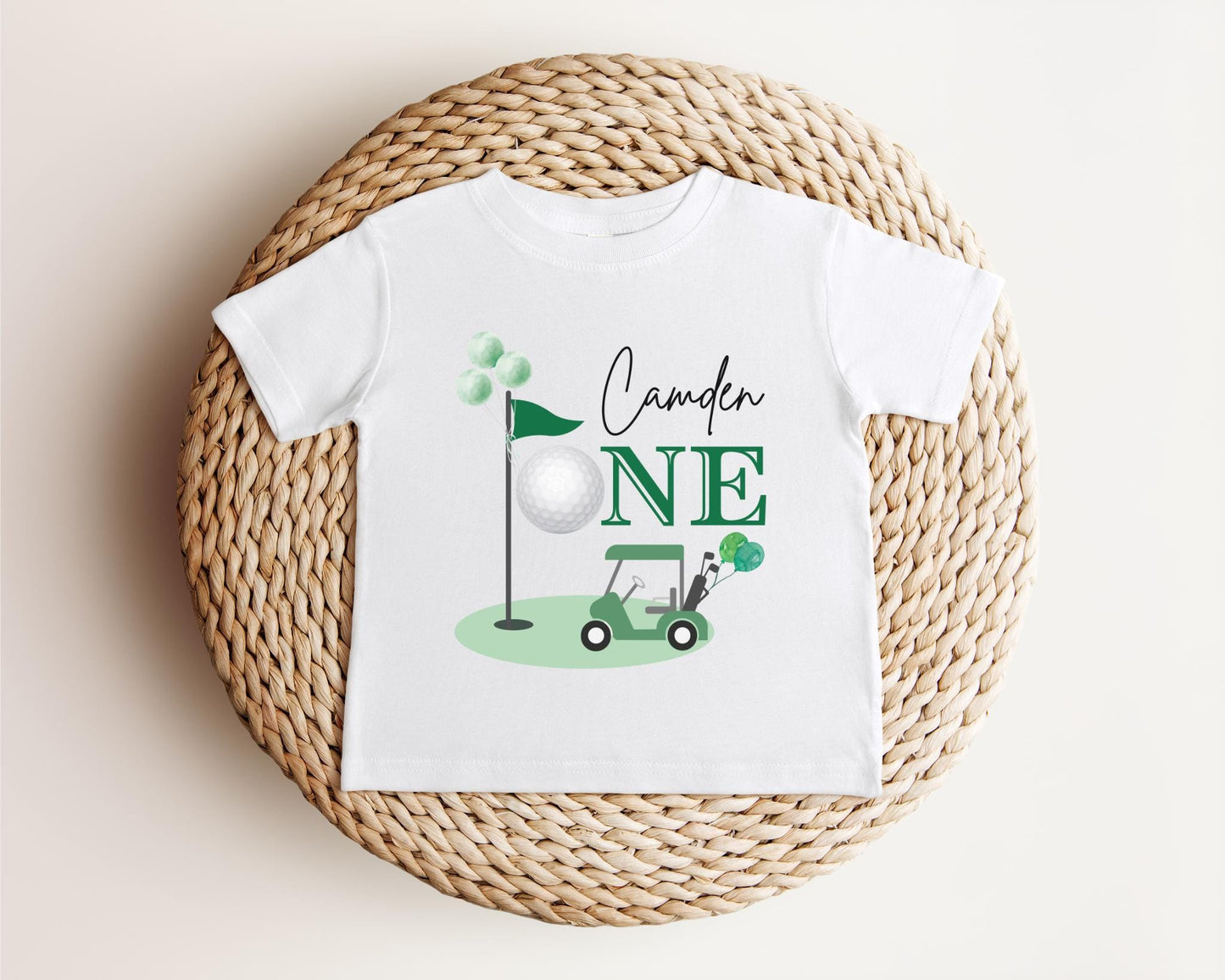 Personalized Golf Hole In One First Birthday Shirt | 1st Birthday Shirt | Golfing Birthday Tee | Golf Cake Smash Outfit | Golf Par-Tee