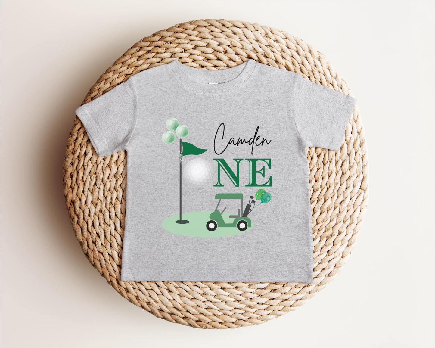 Personalized Golf Hole In One First Birthday Shirt | 1st Birthday Shirt | Golfing Birthday Tee | Golf Cake Smash Outfit | Golf Par-Tee
