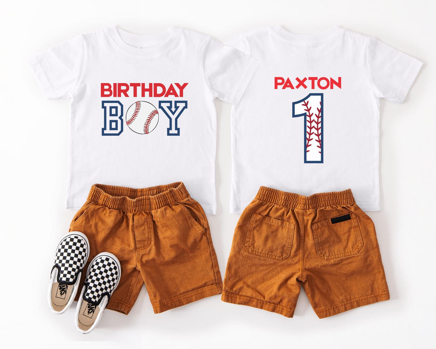 Personalized Baseball Themed First Birthday Shirt | 1st Birthday Baseball Shirt | Custom Name Baseball Outfit | Any Age Sports Birthday Tee