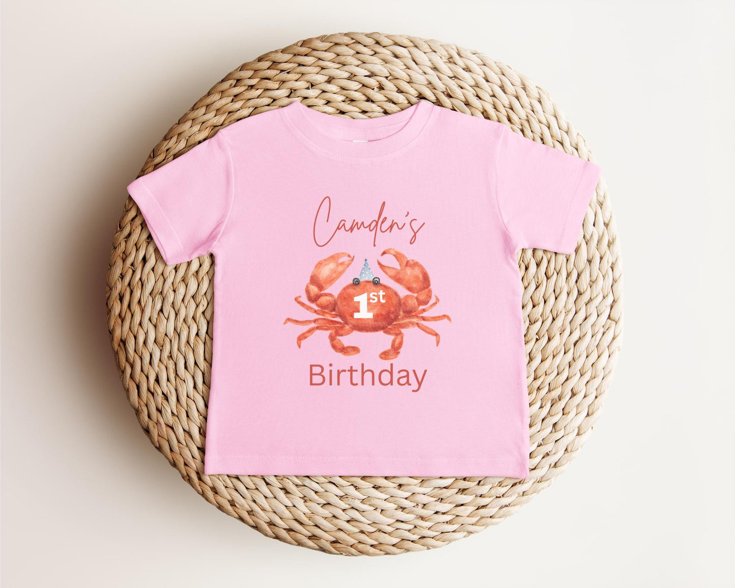 First Birthday Crab Shirt | Under The Sea 1st Birthday Outfit | Oneder The Sea Birthday Party Shirt | Sea Ocean Animals Birthday Tee