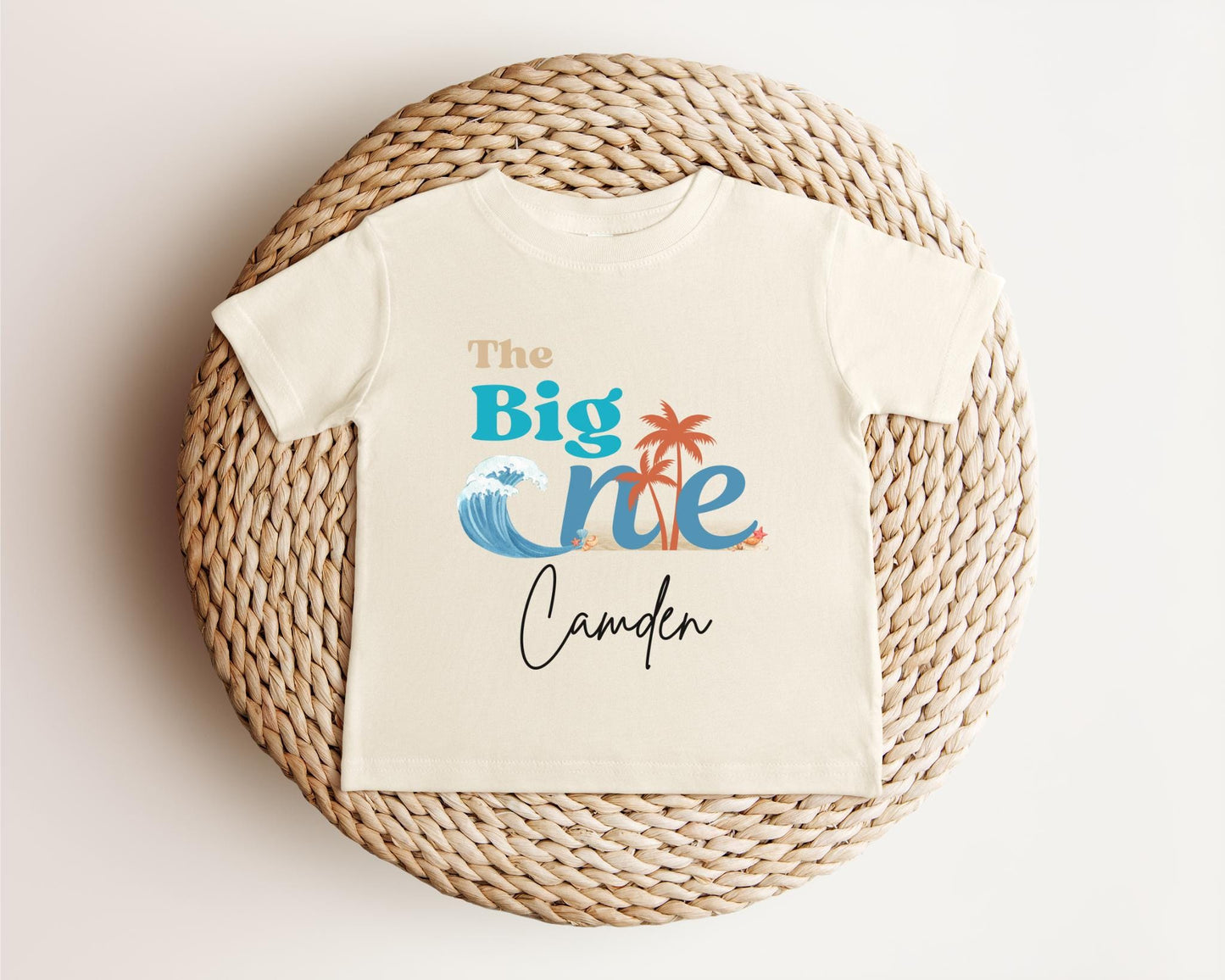 Personalized Surf First Birthday Shirt | 'The Big One' Beach Themed 1st Birthday Shirt